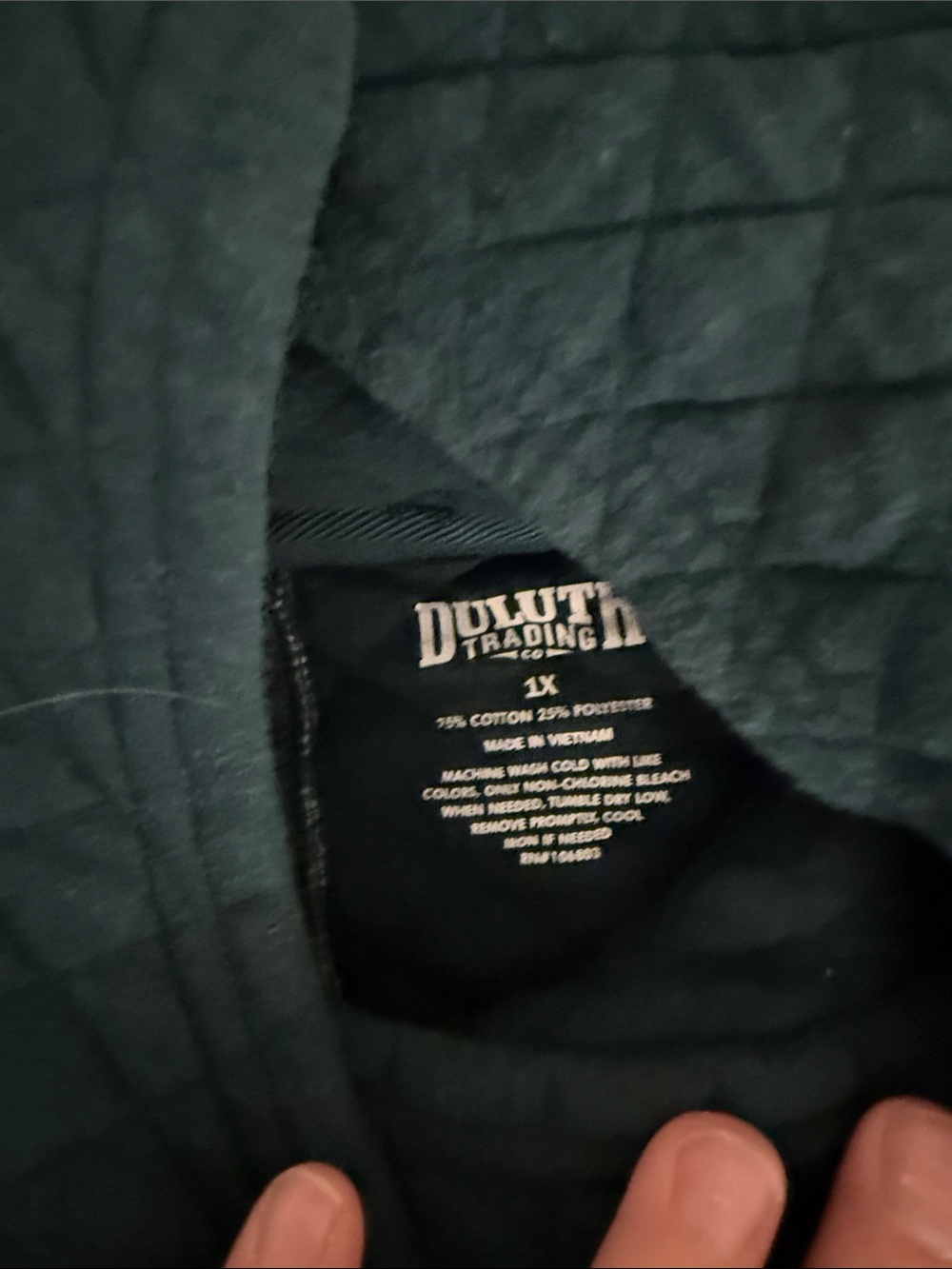Duluth Trading Co Quilted pullover hoodie - Picture 2 of 7